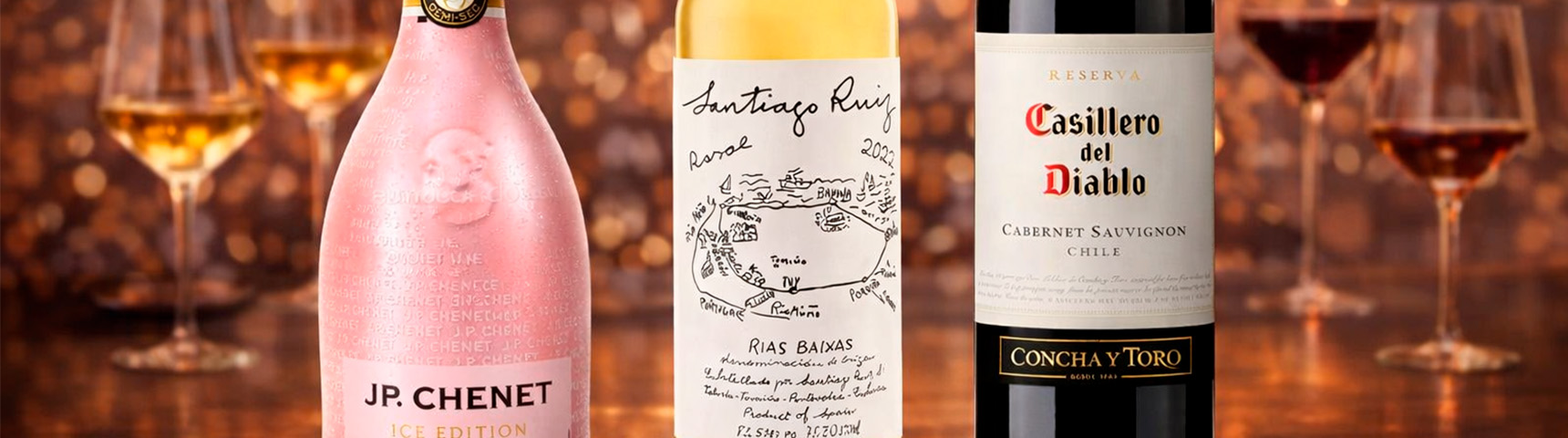 Selección de vinos tintos, blancos y rosados